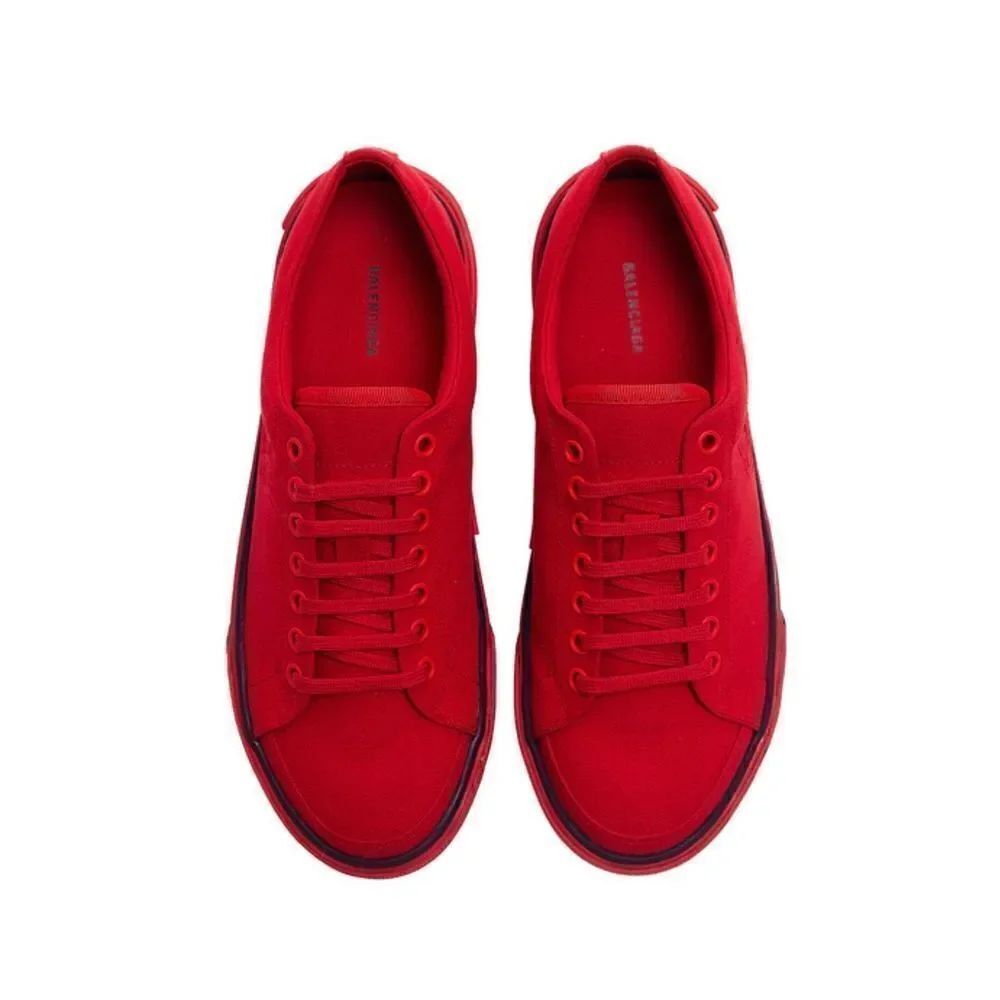 Balenciaga | Red Cotton Match Sneakers-